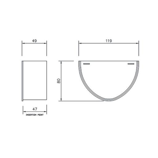 floplast deepflow hi-cap or high capacity gutter internal stop end