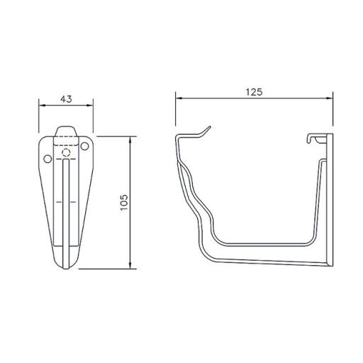 floplast ogee gutter fascia bracket dimensions