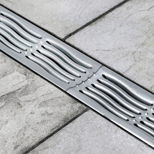 Channel Drain with Galvanised Grate Installed - D701