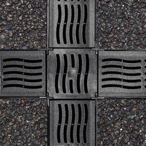 Channel Drain Corner with Plastic Grate 4 Way Fitment - D710