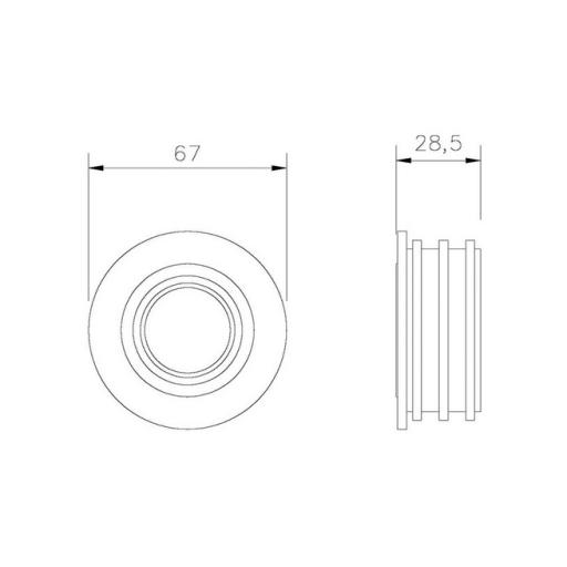 FloPlast 32mm Boss Adaptor Rubber Push Fit