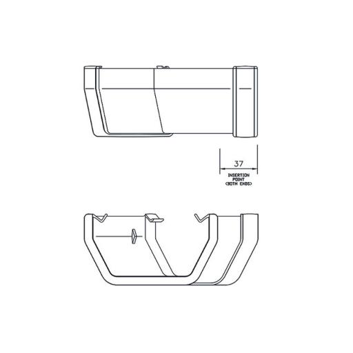 floplast square 135° gutter angle