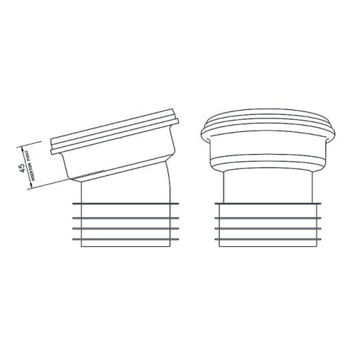 FloPlast White 14° Connector