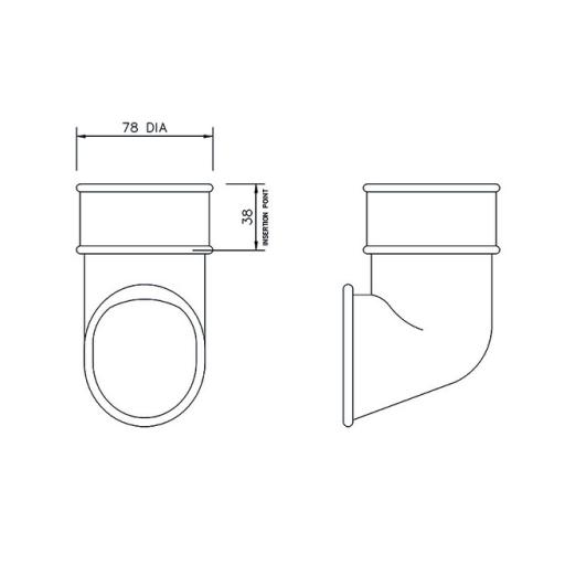 floplast round downpipe shoe