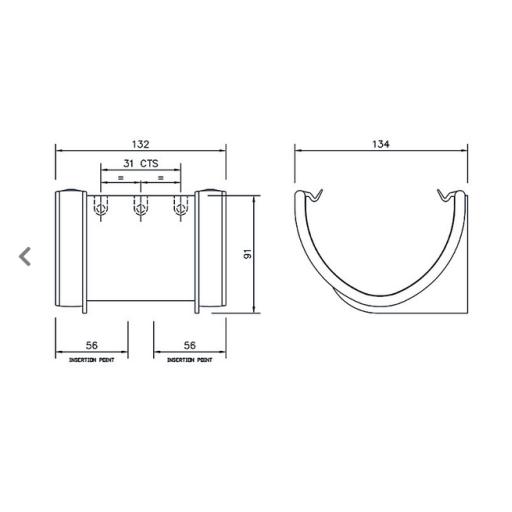 floplast deepflow hi-cap or high capacity gutter union joint