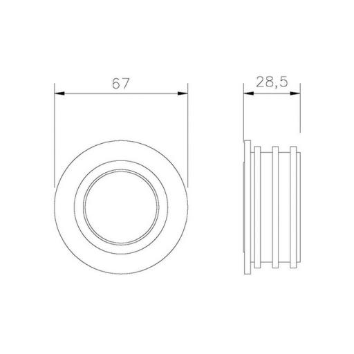 FloPlast 40mm Boss Adaptor Rubber Push Fit